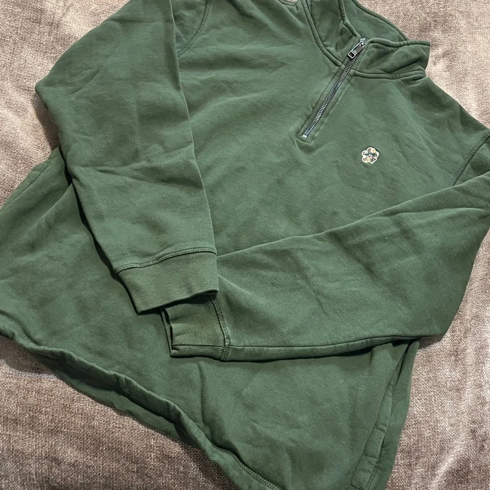 Ted Baker London, Men's Dark Green Quarter-Zip Sweater - Size 4